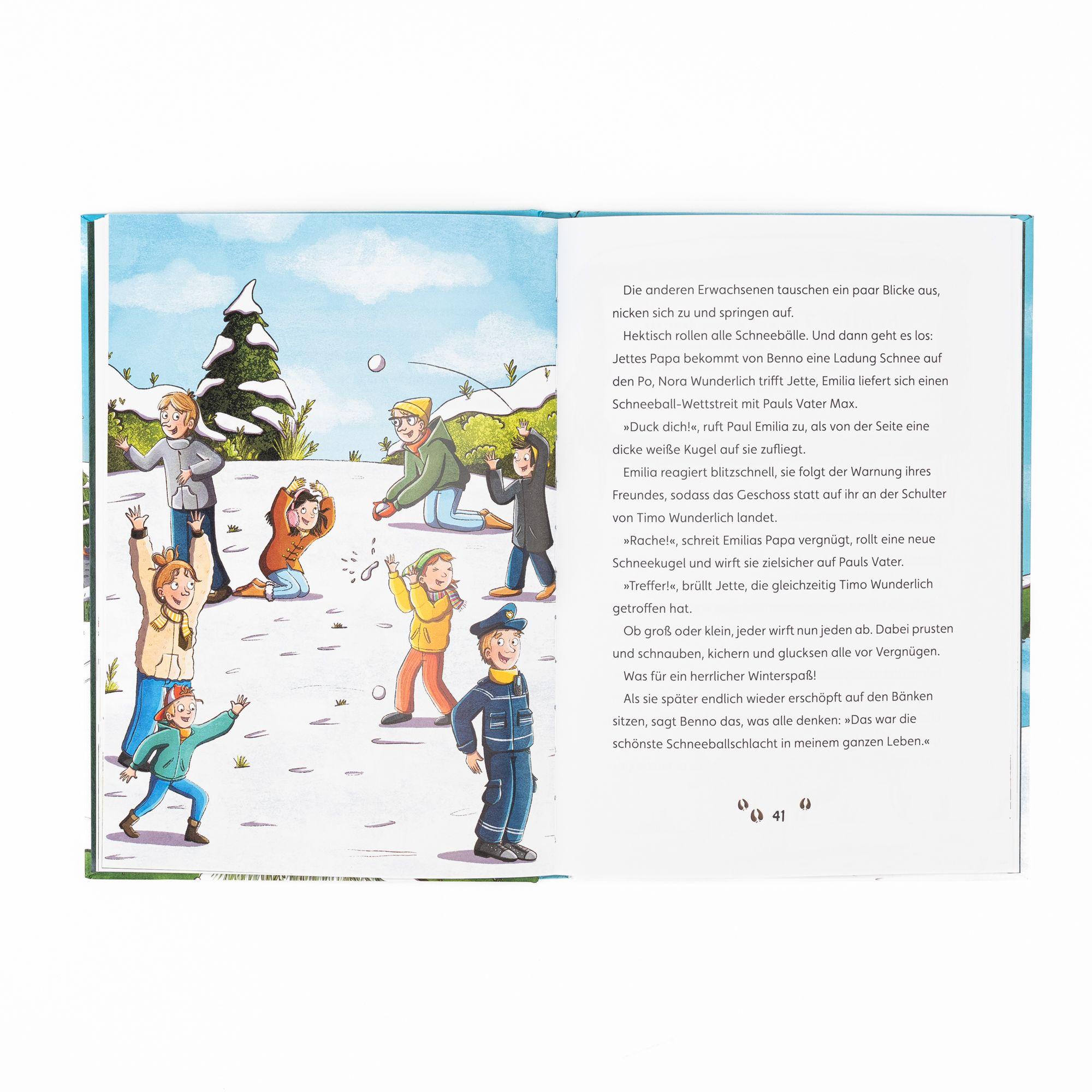 Beispielinhalt (Bild) Die Kinder von Birkby. Schlittenfahrt mit Ziege