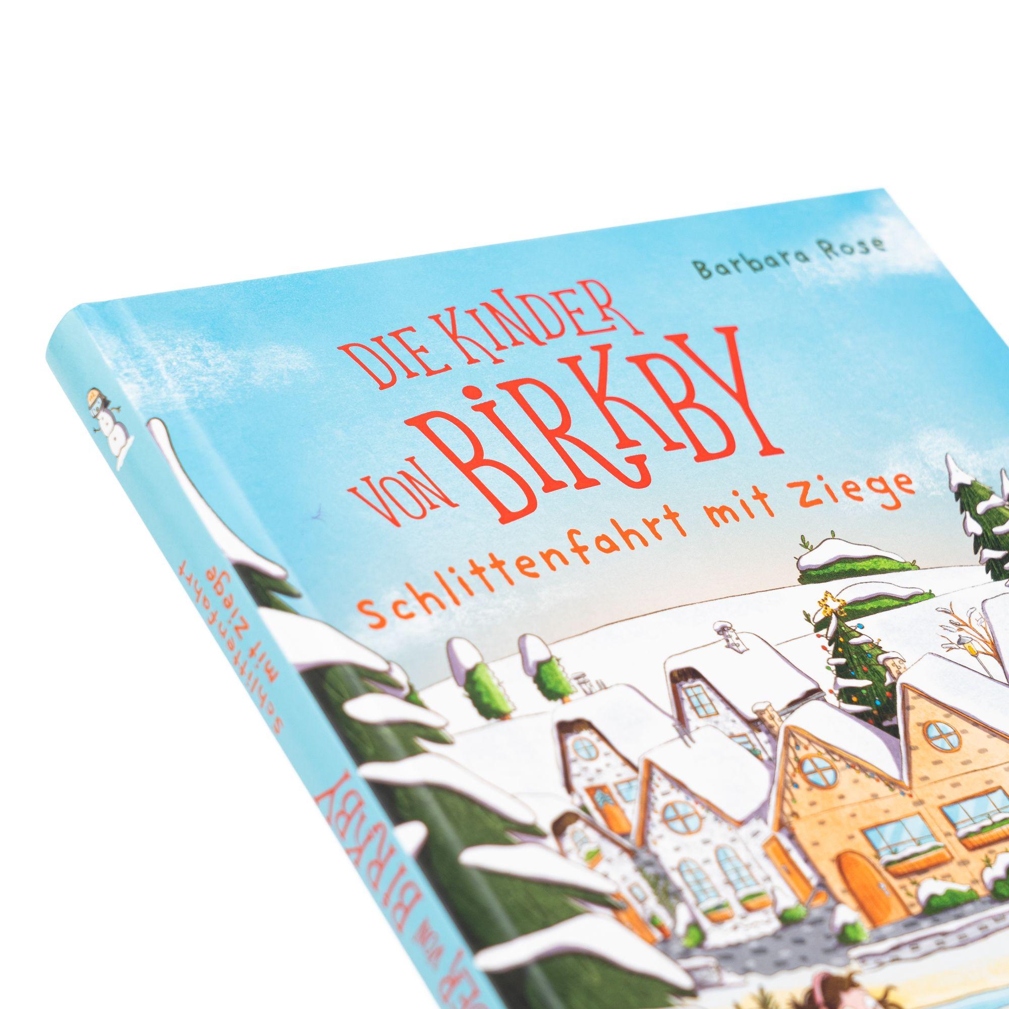 Beispielinhalt (Bild) Die Kinder von Birkby. Schlittenfahrt mit Ziege