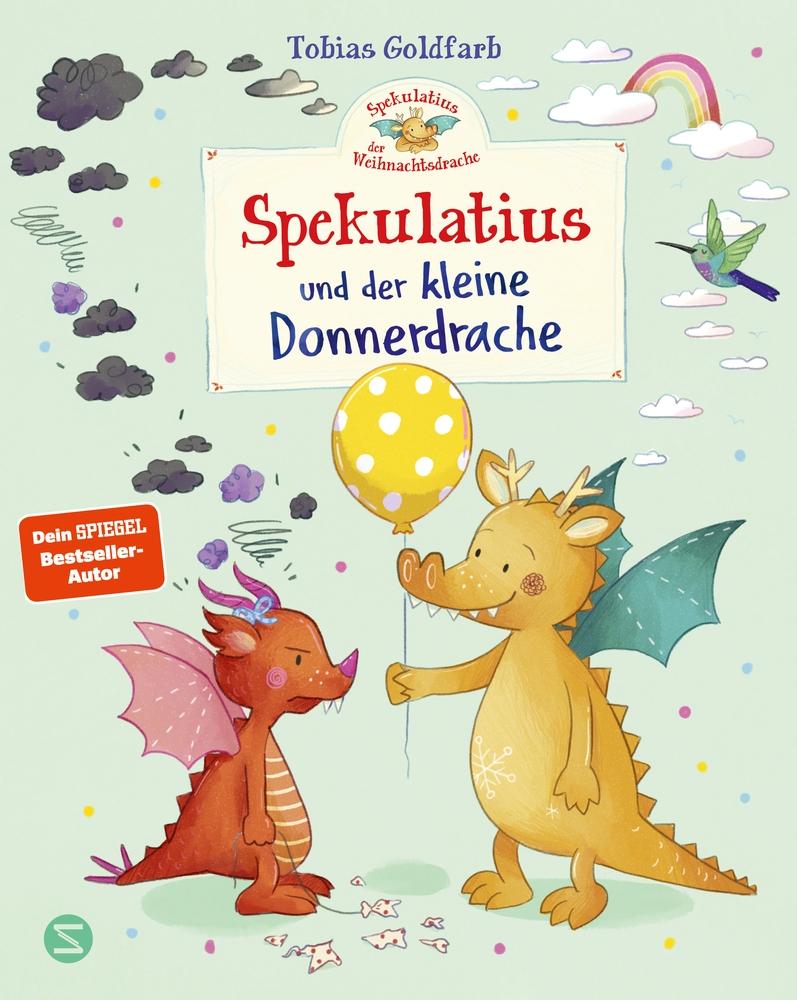 Vorderes Coverbild Spekulatius der Weihnachtsdrache. Spekulatius und der kleine Donnerdrache