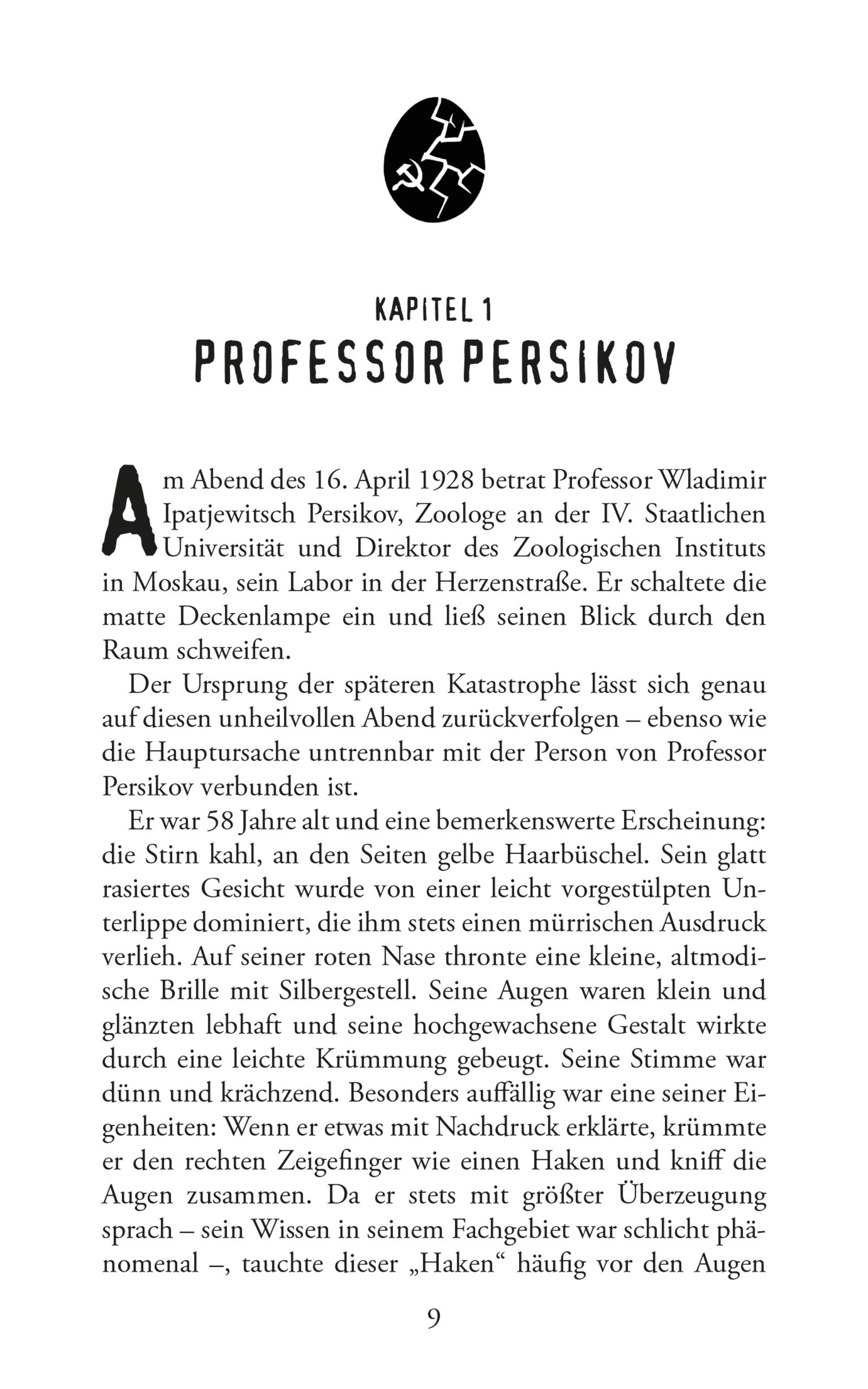 Beispielinhalt (Bild) Die verhängnisvollen Eier. Michail Bulgakow
