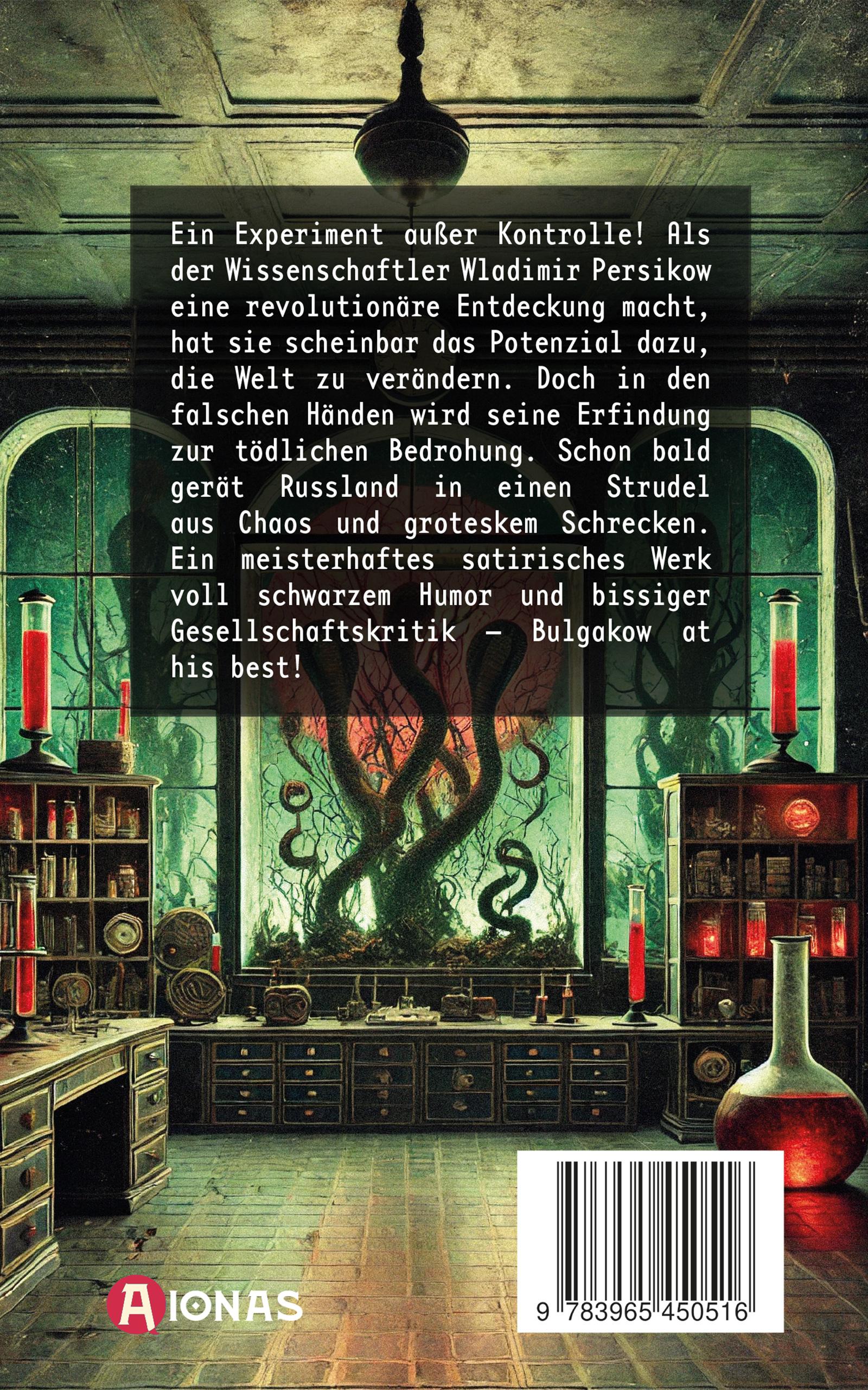 Rückseitencover Die verhängnisvollen Eier. Michail Bulgakow