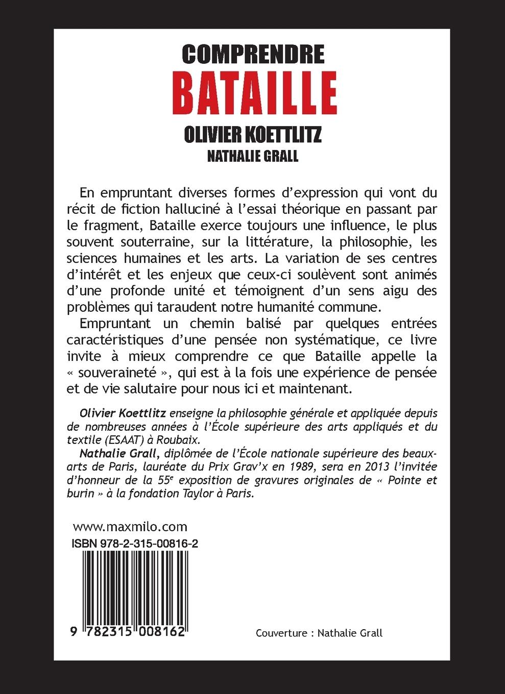Rückseitencover Comprendre Bataille