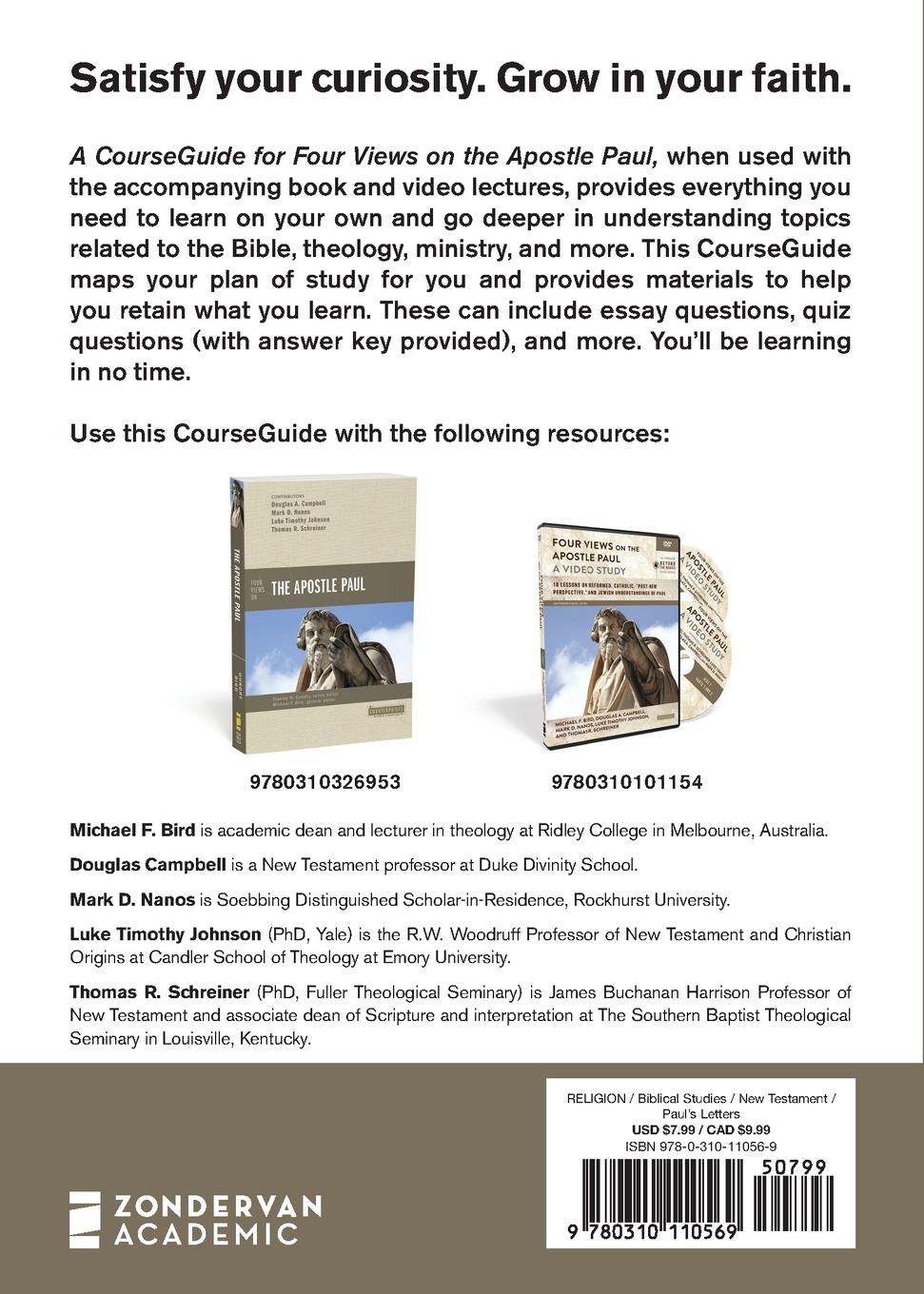 Rückseitencover A CourseGuide for Four Views on the Apostle Paul