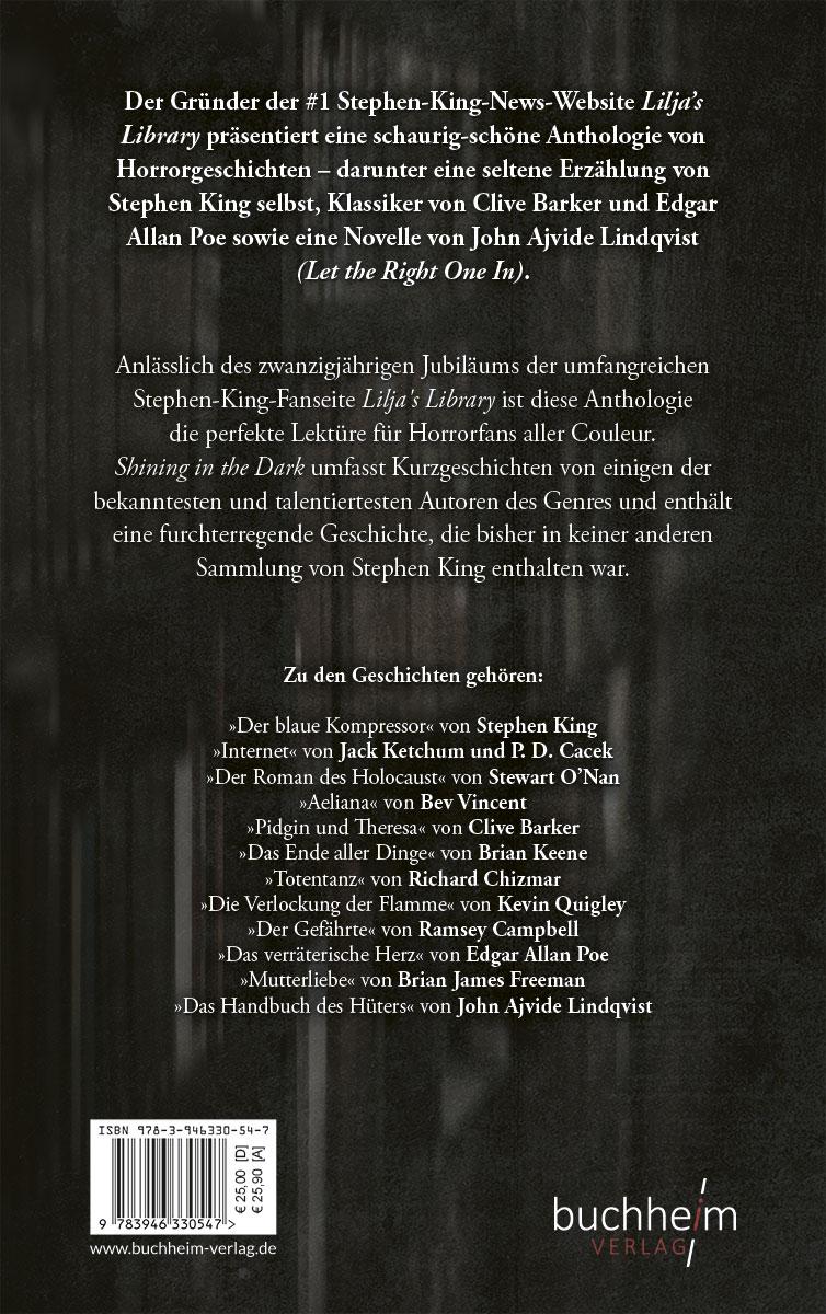 Rückseitencover SHINING IN THE DARK