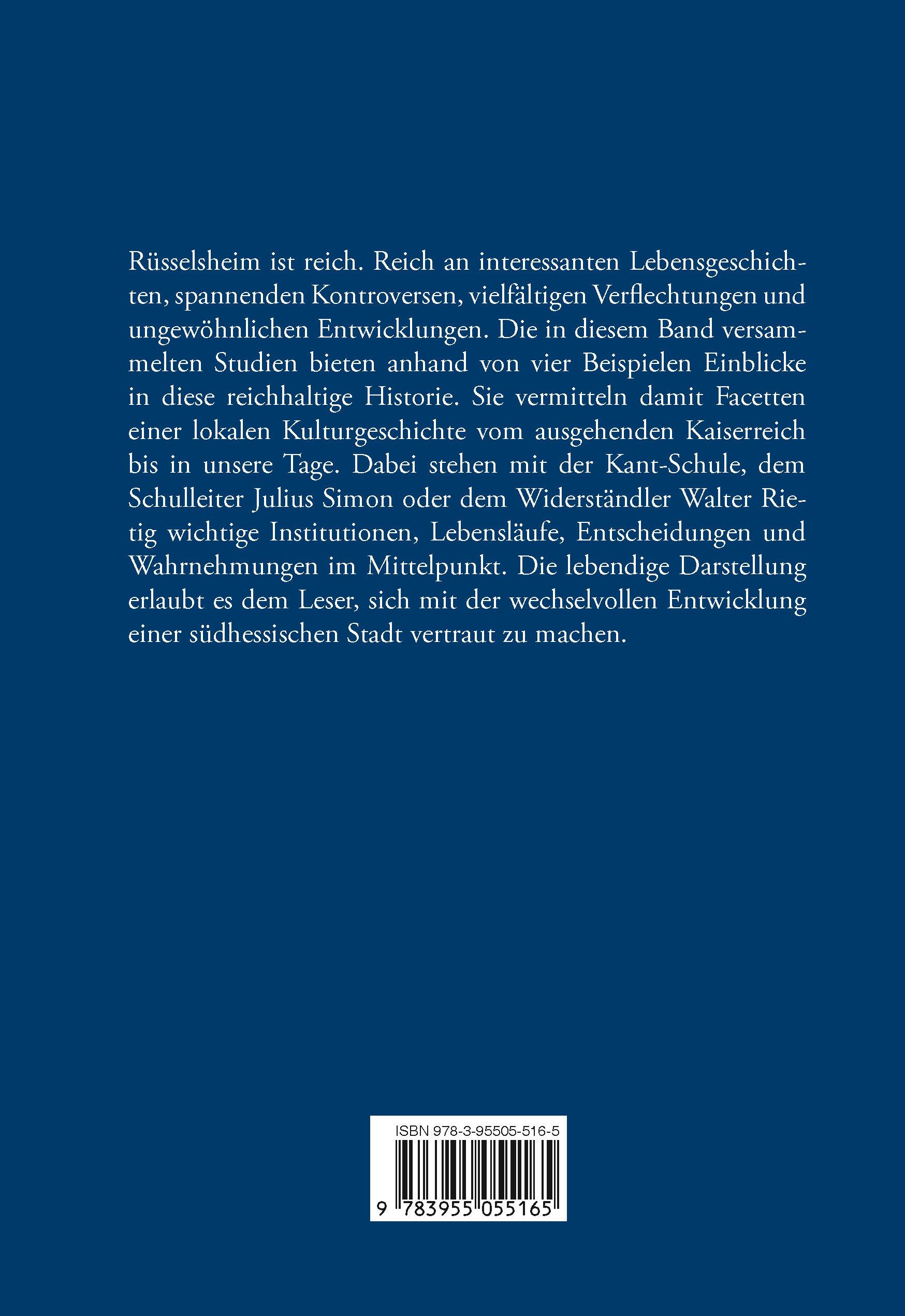 Rückseitencover Rüsselsheimer (Kultur-)Geschichten