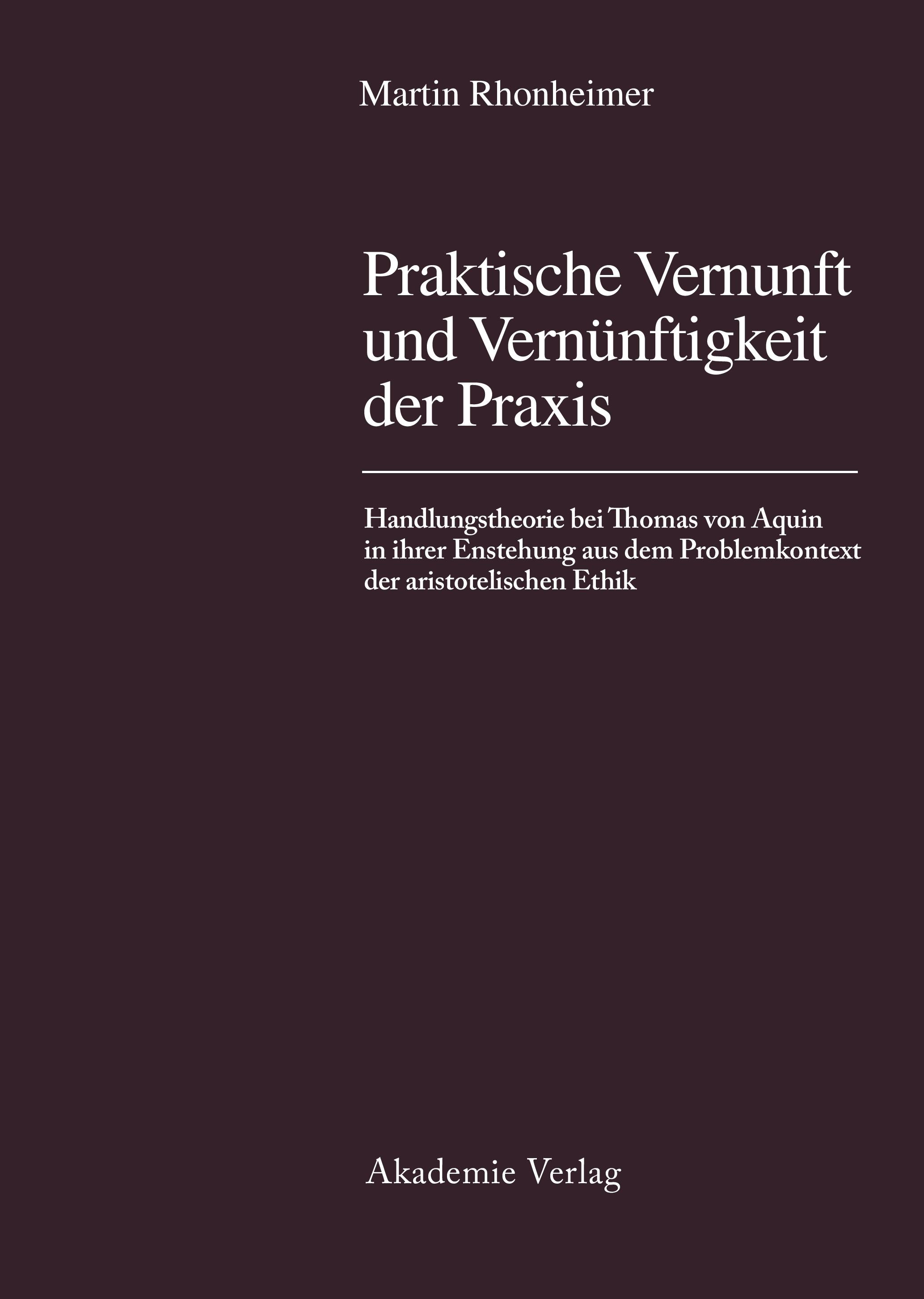 Vorderes Coverbild Praktische Vernunft und Vernünftigkeit der Praxis