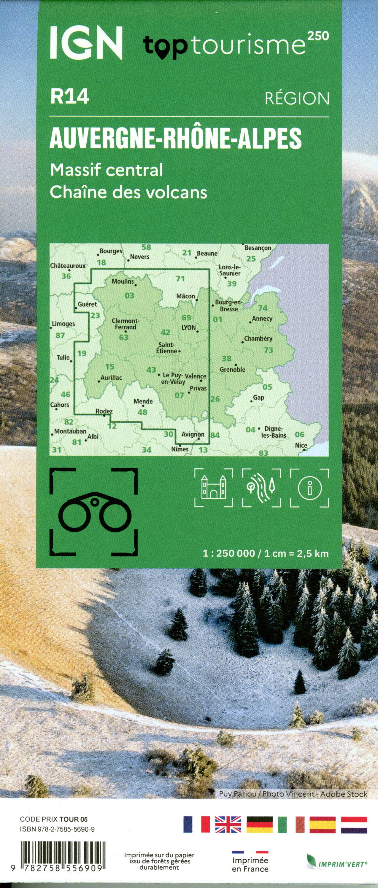 Beispielinhalt (Bild) R14 Auvergne Rhône-Alpes  Massif Central