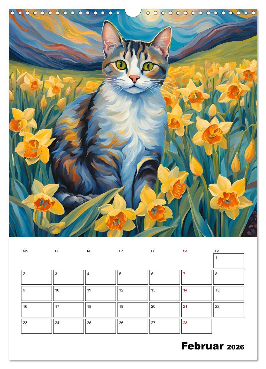 Beispielinhalt (Bild) Katzenmagie (Wandkalender 2026 DIN A3 hoch), CALVENDO Monatskalender
