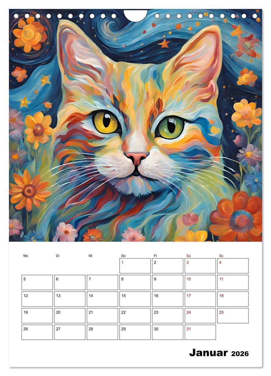 Beispielinhalt (Bild) Katzenmagie (Wandkalender 2026 DIN A4 hoch), CALVENDO Monatskalender