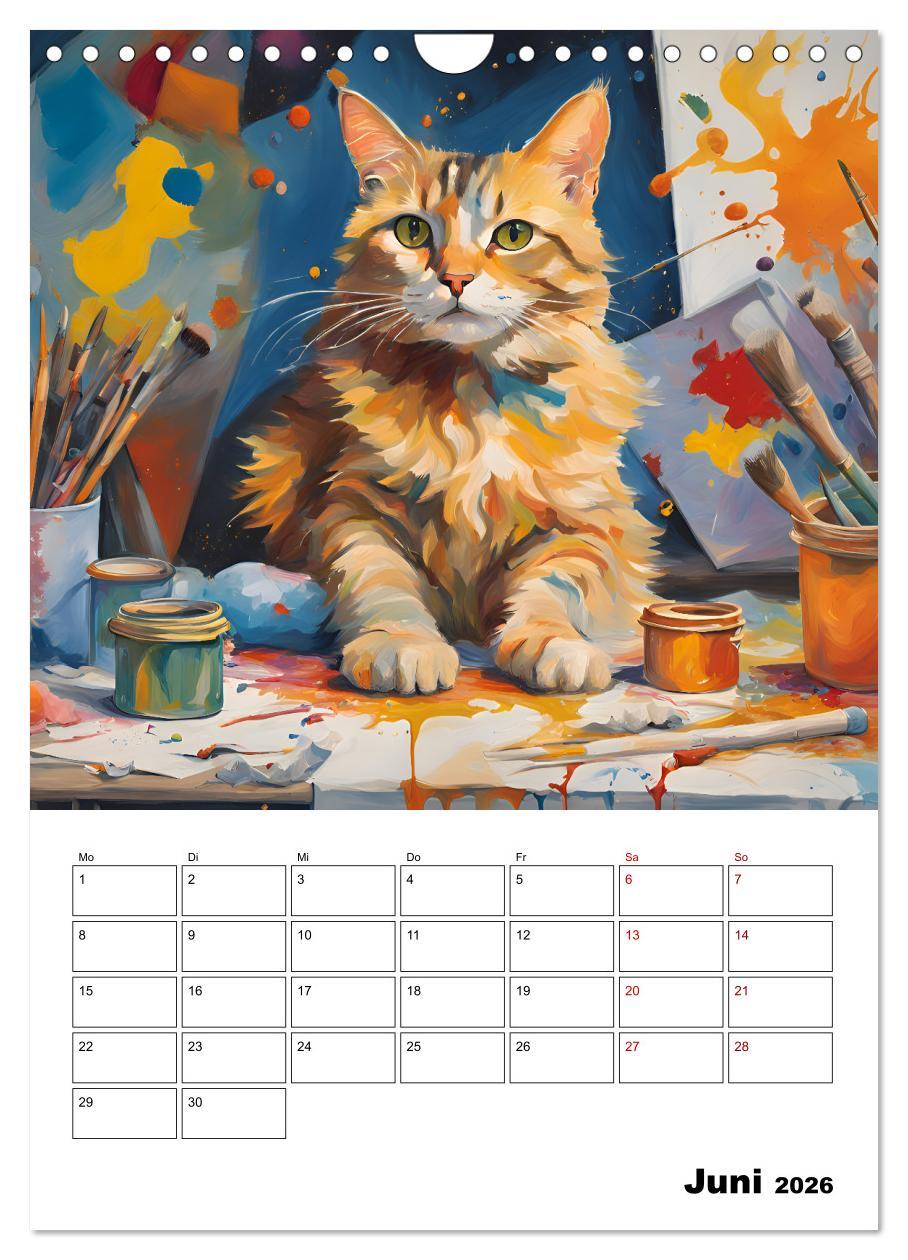 Beispielinhalt (Bild) Katzenmagie (Wandkalender 2026 DIN A4 hoch), CALVENDO Monatskalender