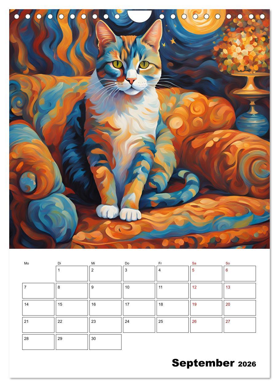 Beispielinhalt (Bild) Katzenmagie (Wandkalender 2026 DIN A4 hoch), CALVENDO Monatskalender
