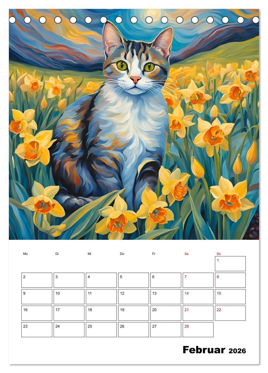 Beispielinhalt (Bild) Katzenmagie (Tischkalender 2026 DIN A5 hoch), CALVENDO Monatskalender