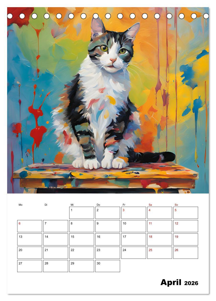 Beispielinhalt (Bild) Katzenmagie (Tischkalender 2026 DIN A5 hoch), CALVENDO Monatskalender