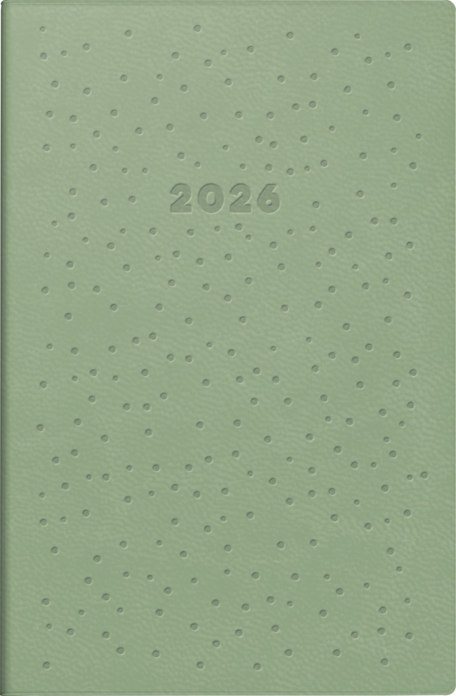 Vorderes Coverbild rido/idé 7011055046 | Taschenkalender Mod. partner/Industrie I 2026 "Dots" | A7, Kunstleder