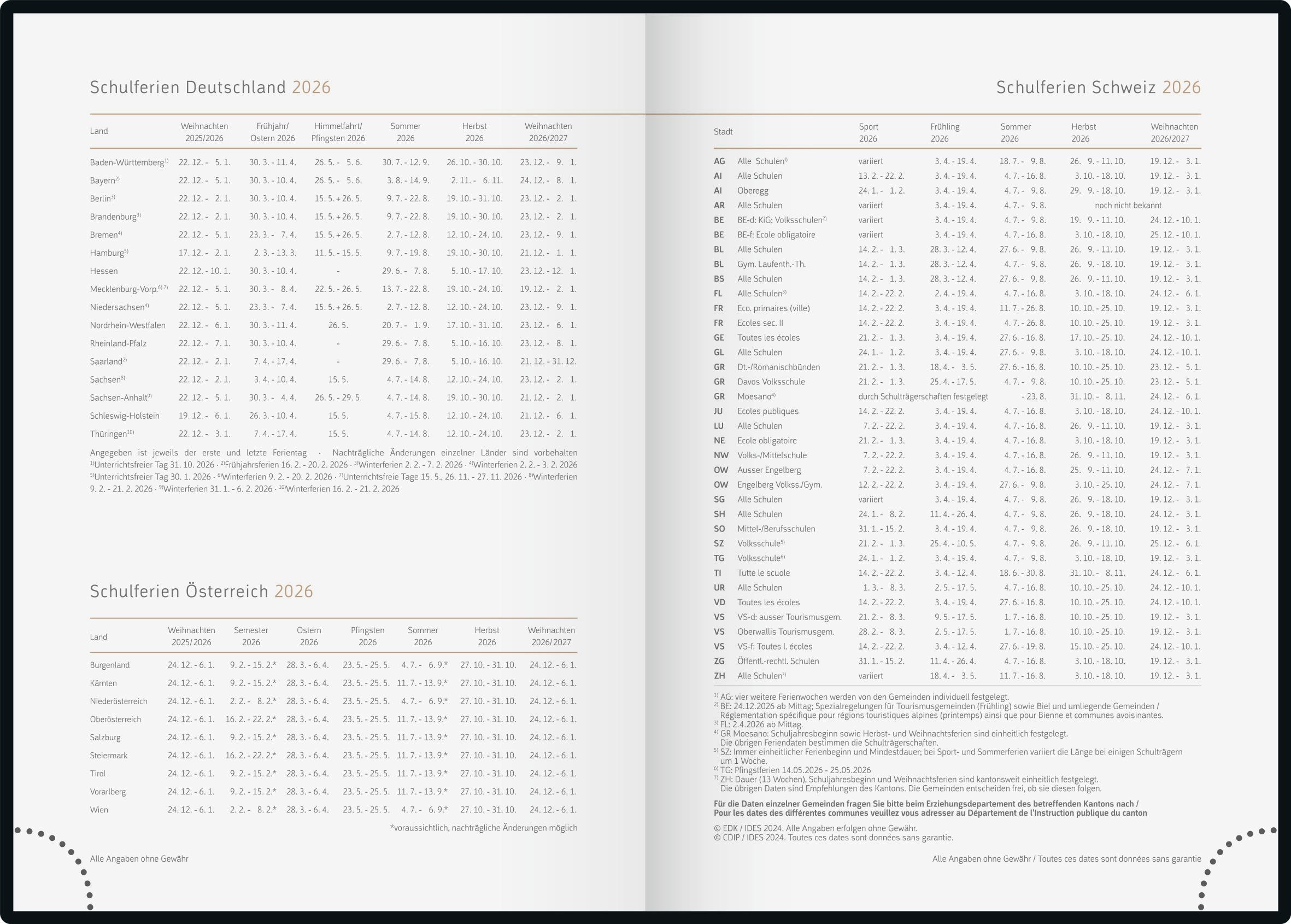 Beispielinhalt (Bild) rido/idé 7028507046 | Buchkalender Young Line 2026 "Simple" | A5, Papier