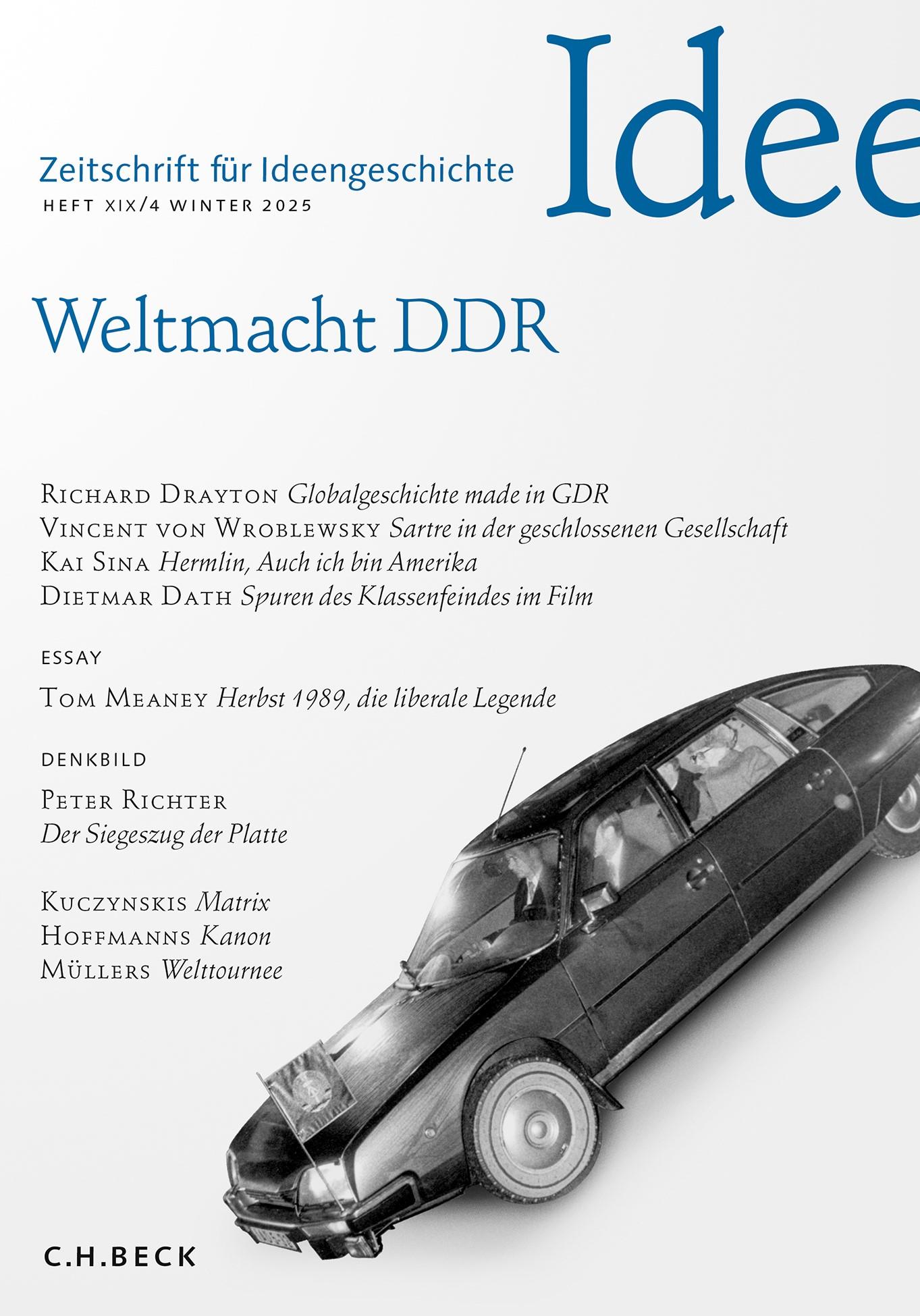 Vorderes Coverbild Zeitschrift für Ideengeschichte Heft XIX/4 Winter 2025