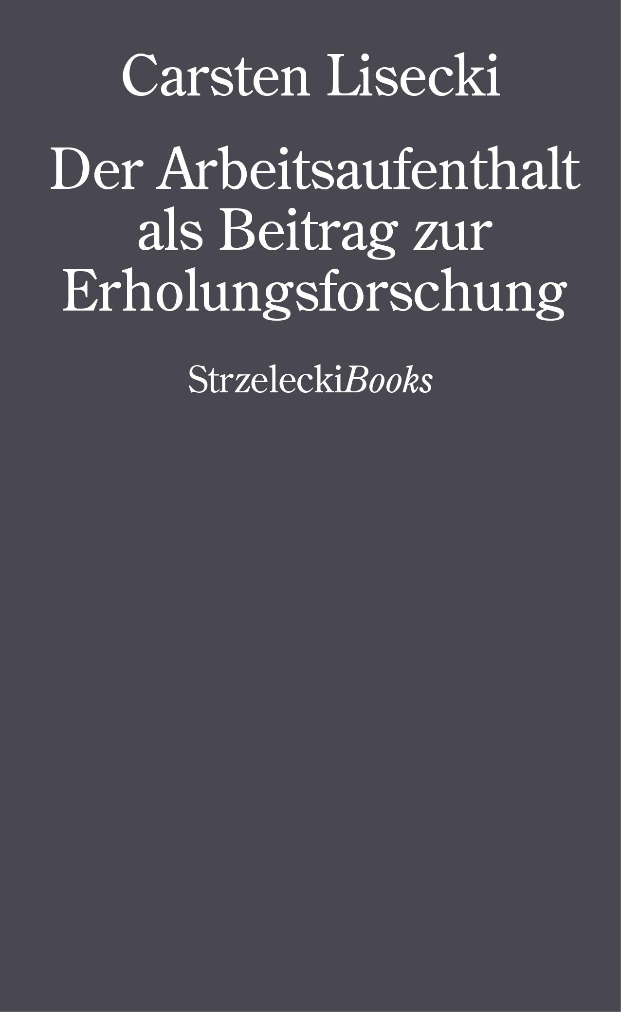 Vorderes Coverbild Carsten Lisecki