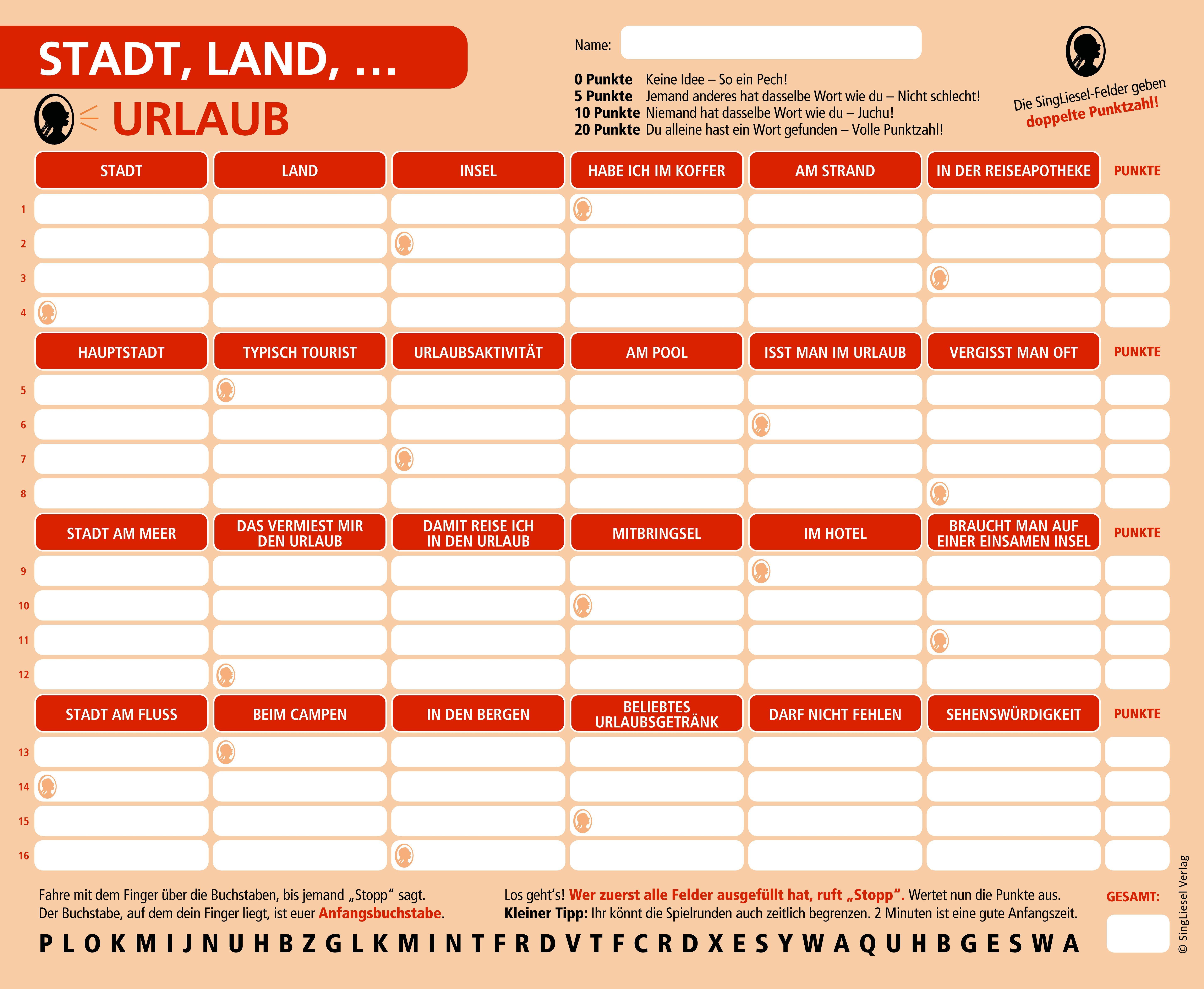 Beispielinhalt (Bild) Stadt, Land, Urlaub