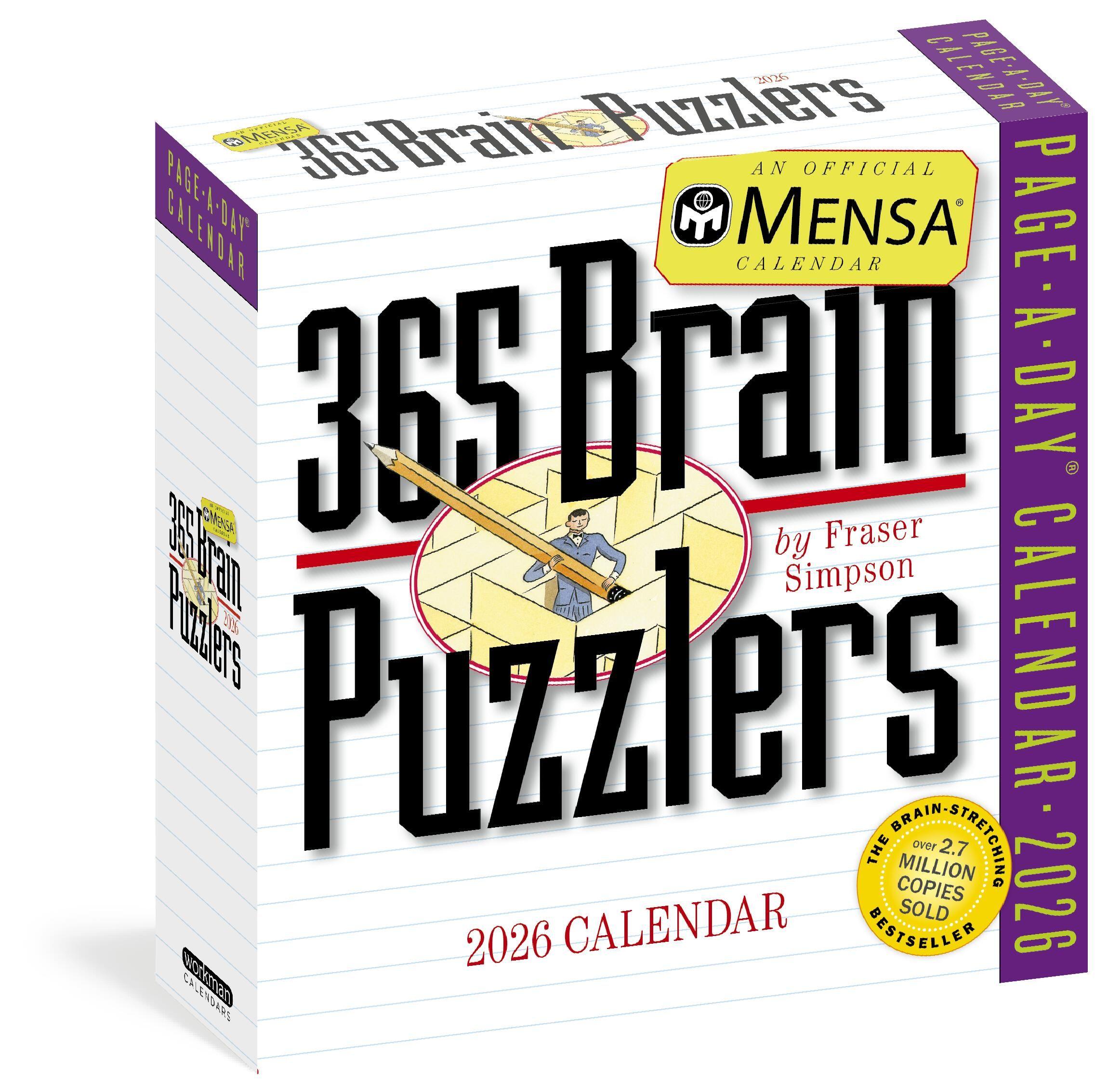 Vorderes Coverbild Mensa 365 Brain Puzzlers Page-A-Day(r) Calendar 2026