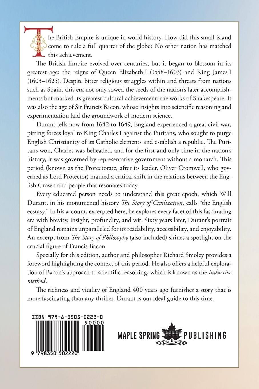 Rückseitencover The English Ecstasy (How England Rose to Greatness 1558-1649)