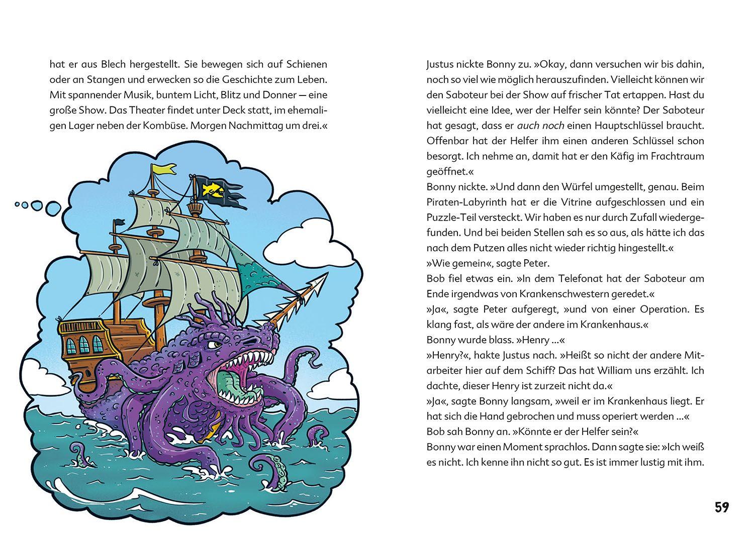 Beispielinhalt (Bild) Die drei ??? Kids, Mission Piraten-Code