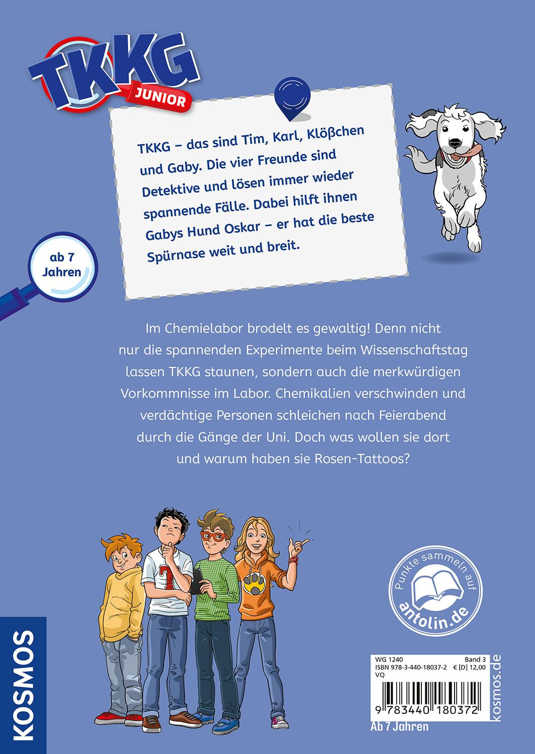 Beispielinhalt (Bild) TKKG Junior, 3, Spürnasen im Labor