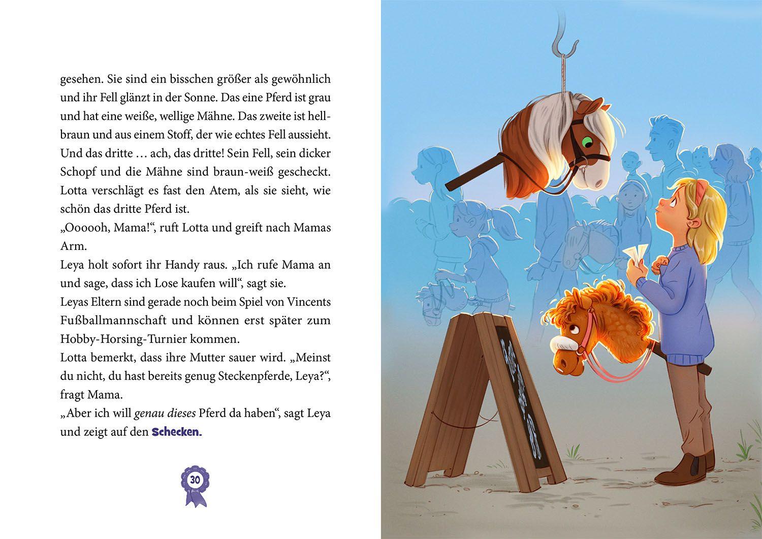 Beispielinhalt (Bild) Die Hobby-Horsing-Kids, 1, Ein Steckenpferd für Lotta