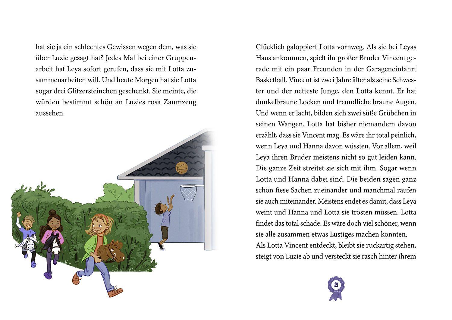 Beispielinhalt (Bild) Die Hobby-Horsing-Kids, 1, Ein Steckenpferd für Lotta