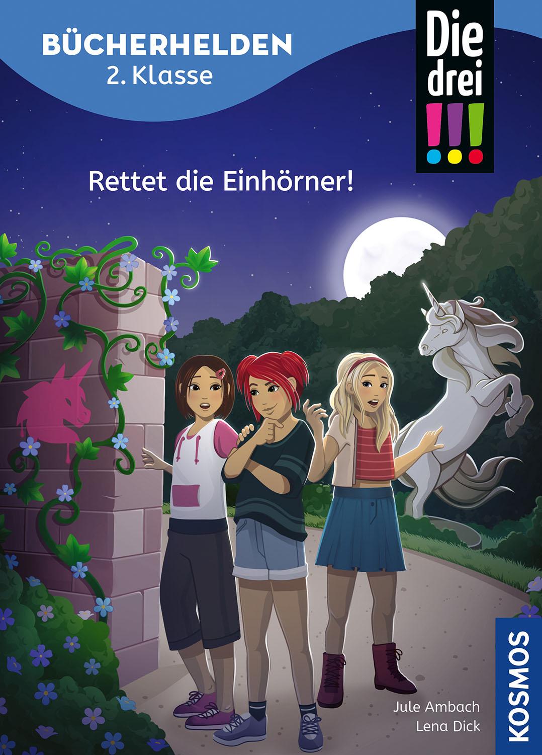 Vorderes Coverbild Die drei !!!, Bücherhelden 2. Klasse, Rettet die Einhörner!