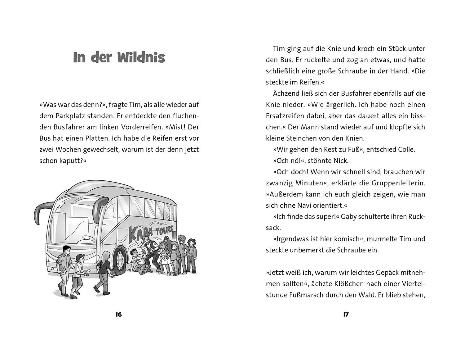 Beispielinhalt (Bild) TKKG Junior, Wolfsnächte
