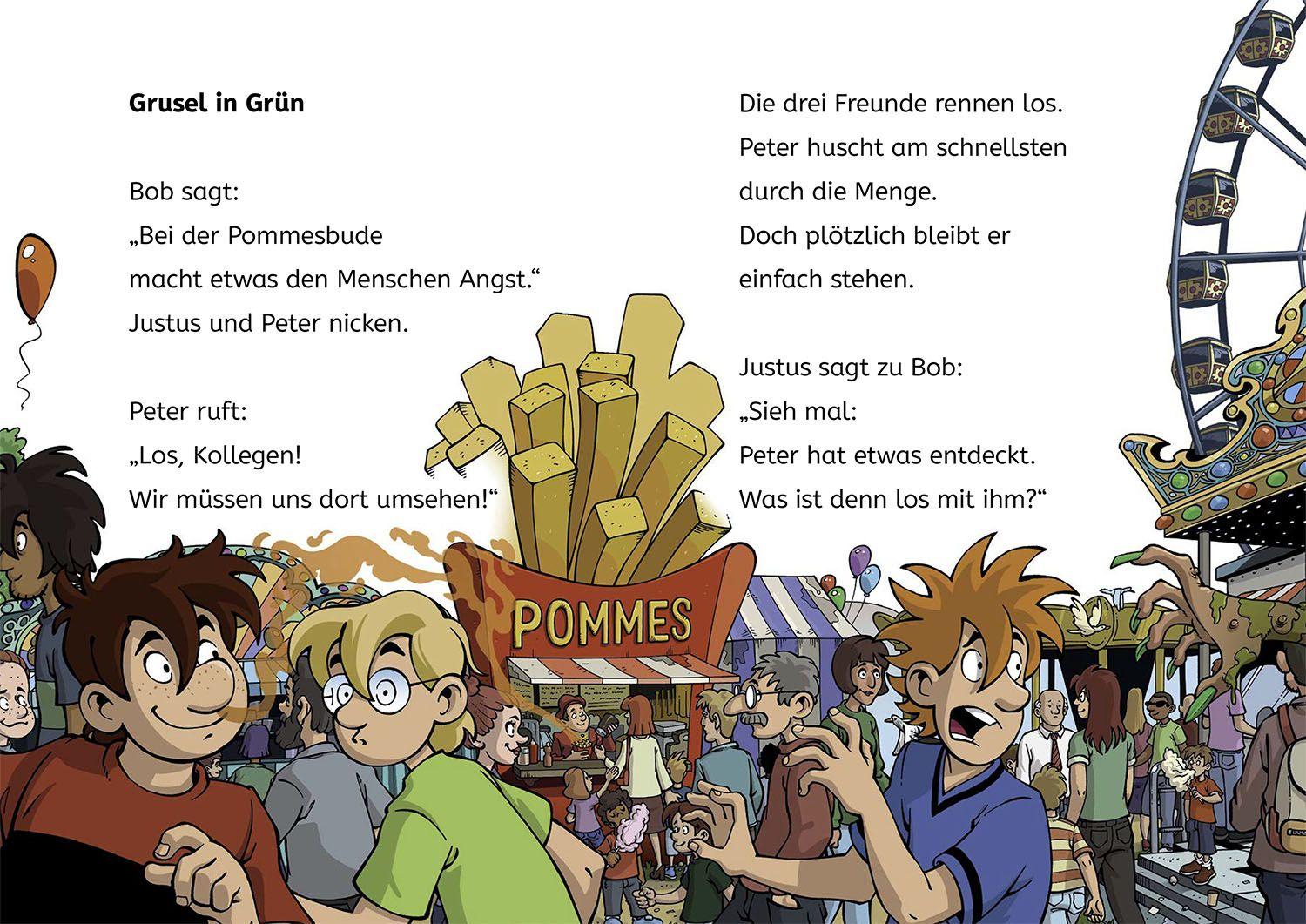 Beispielinhalt (Bild) Die drei ??? Kids, Bücherhelden 1. Klasse, Vorsicht, Zombies!