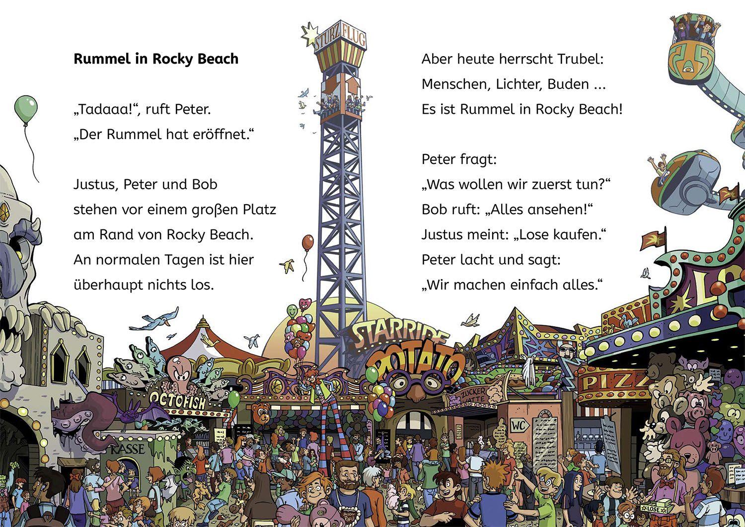 Beispielinhalt (Bild) Die drei ??? Kids, Bücherhelden 1. Klasse, Vorsicht, Zombies!