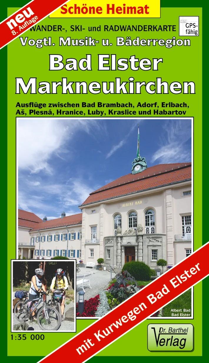 Vorderes Coverbild Wander-, Ski- und Radwanderkarte Vogtländische Musik- und Bäderregion, Bad Elster, Markneukirchen