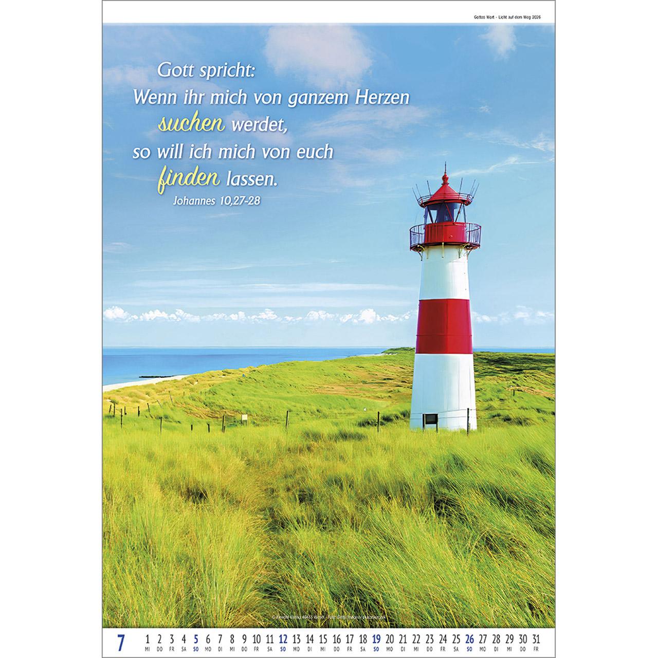 Beispielinhalt (Bild) Gottes Wort - Licht auf dem Weg 2026