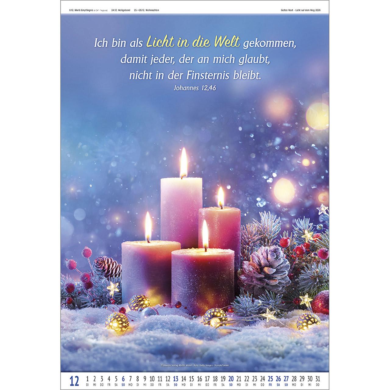 Beispielinhalt (Bild) Gottes Wort - Licht auf dem Weg 2026