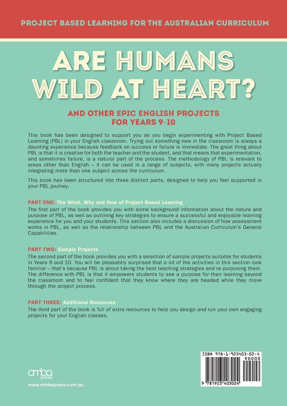 Rückseitencover Are Humans Wild at Heart? And Other Epic English Projects for Years 9-10