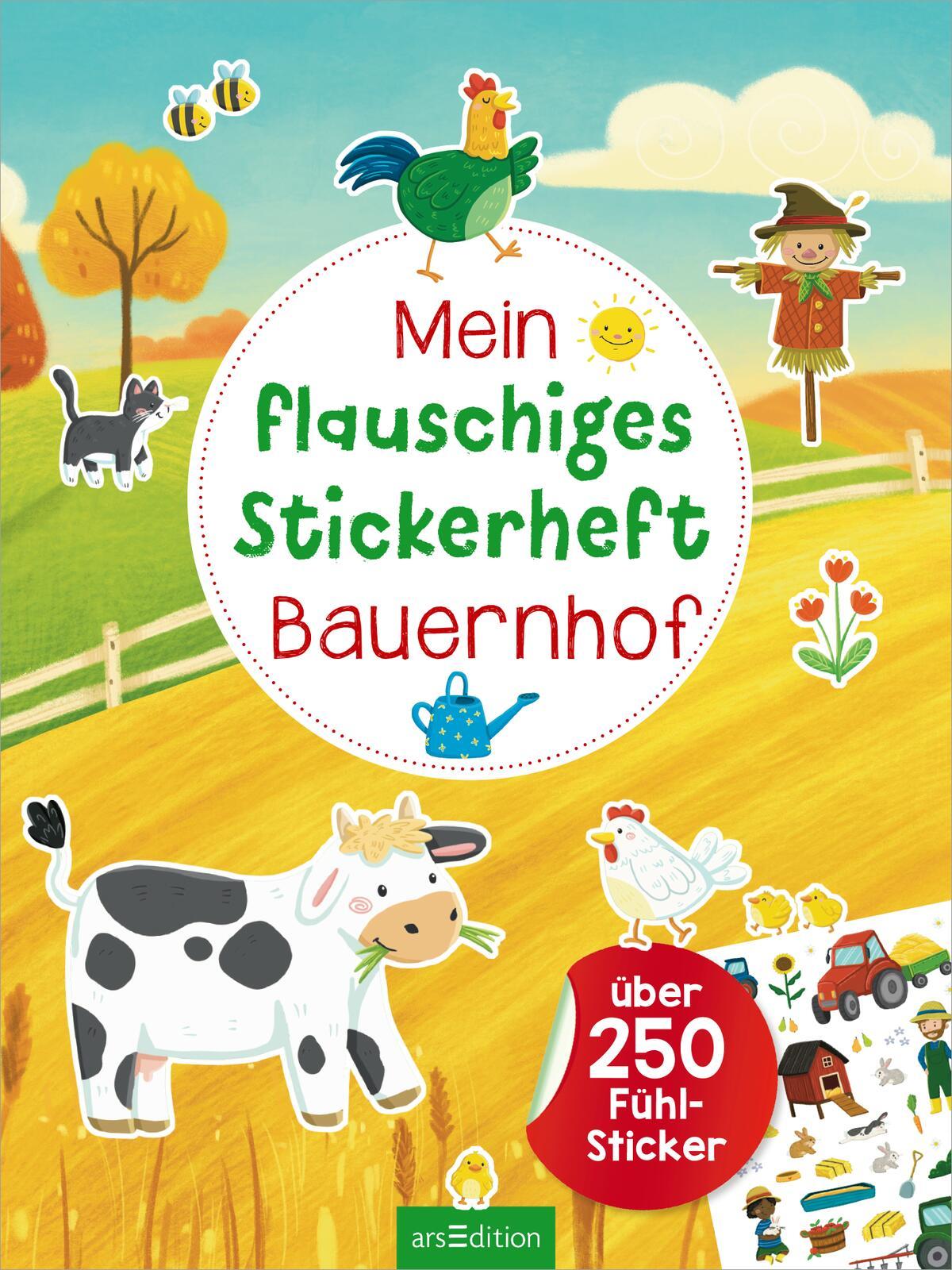 Beispielinhalt (Bild) Mein flauschiges Stickerheft - Bauernhof
