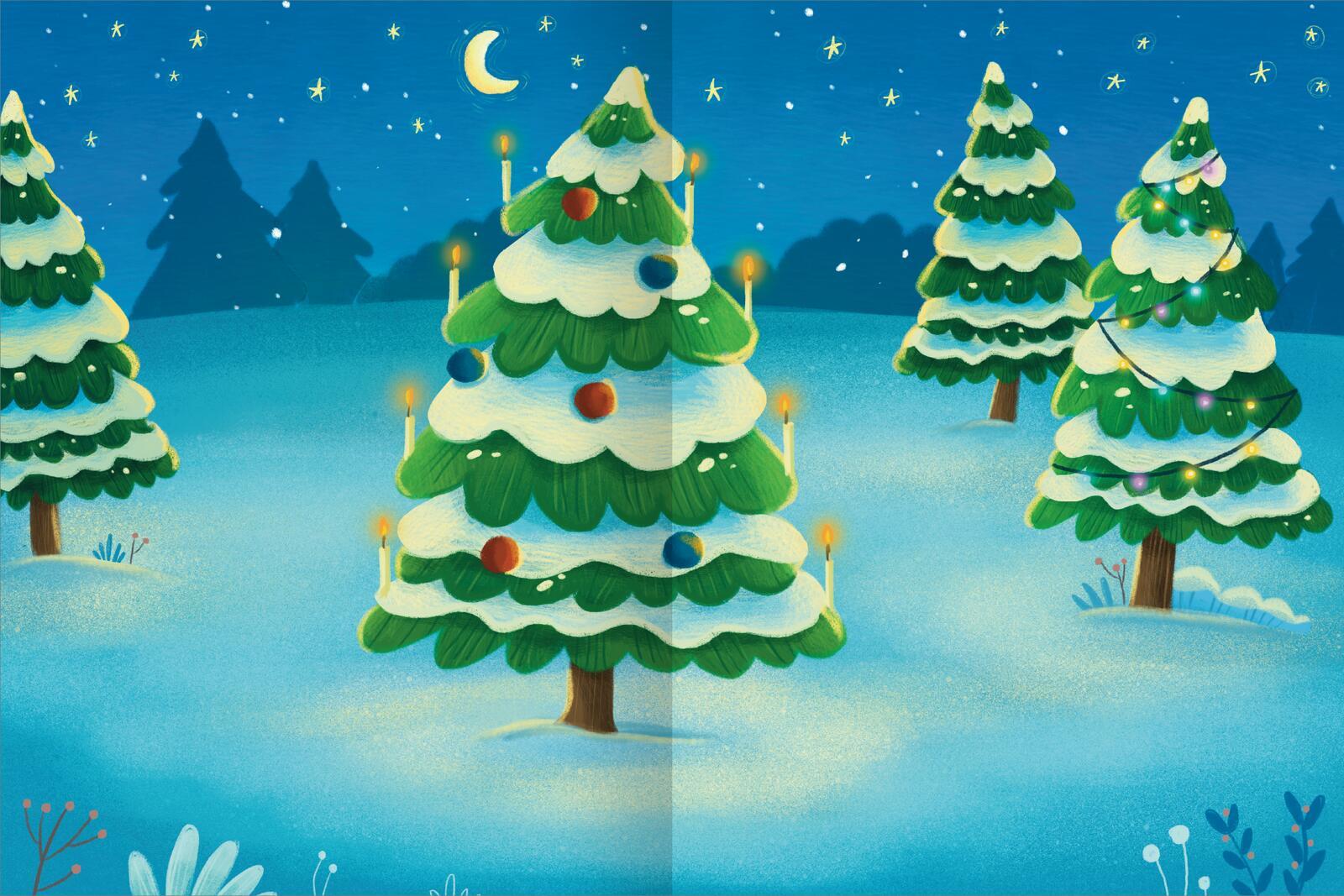 Beispielinhalt (Bild) Erstes Stickern - Im Winter