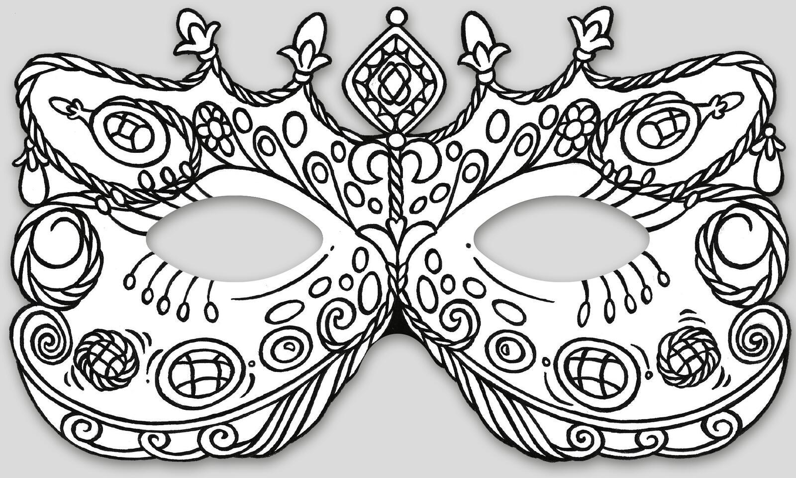 Beispielinhalt (Bild) Feenmasken zum Ausmalen