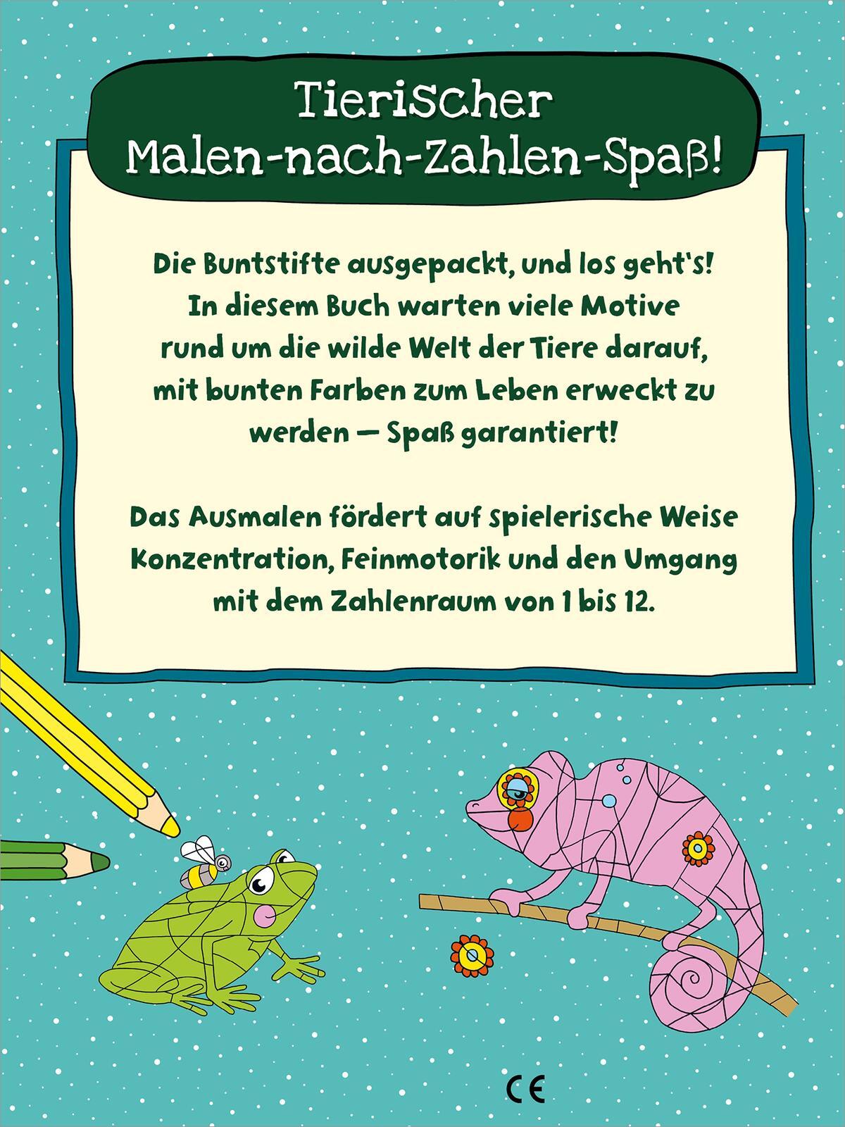Rückseitencover Mein dickes Malen-nach-Zahlen-Buch - Wilde Tiere