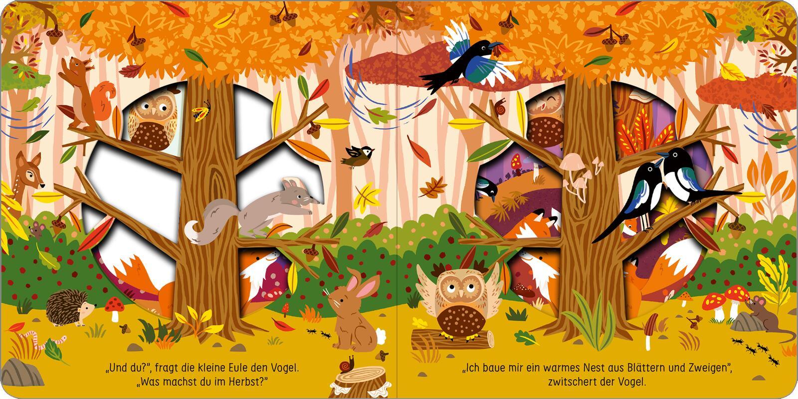 Beispielinhalt (Bild) Was macht die Eule im Herbst?