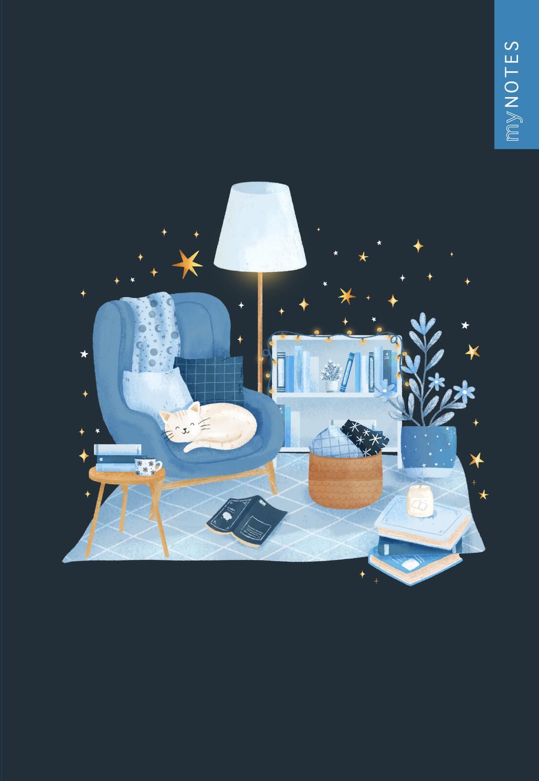 Beispielinhalt (Bild) myNOTES Papeterie: Notizheft Gemütliche Leseecke