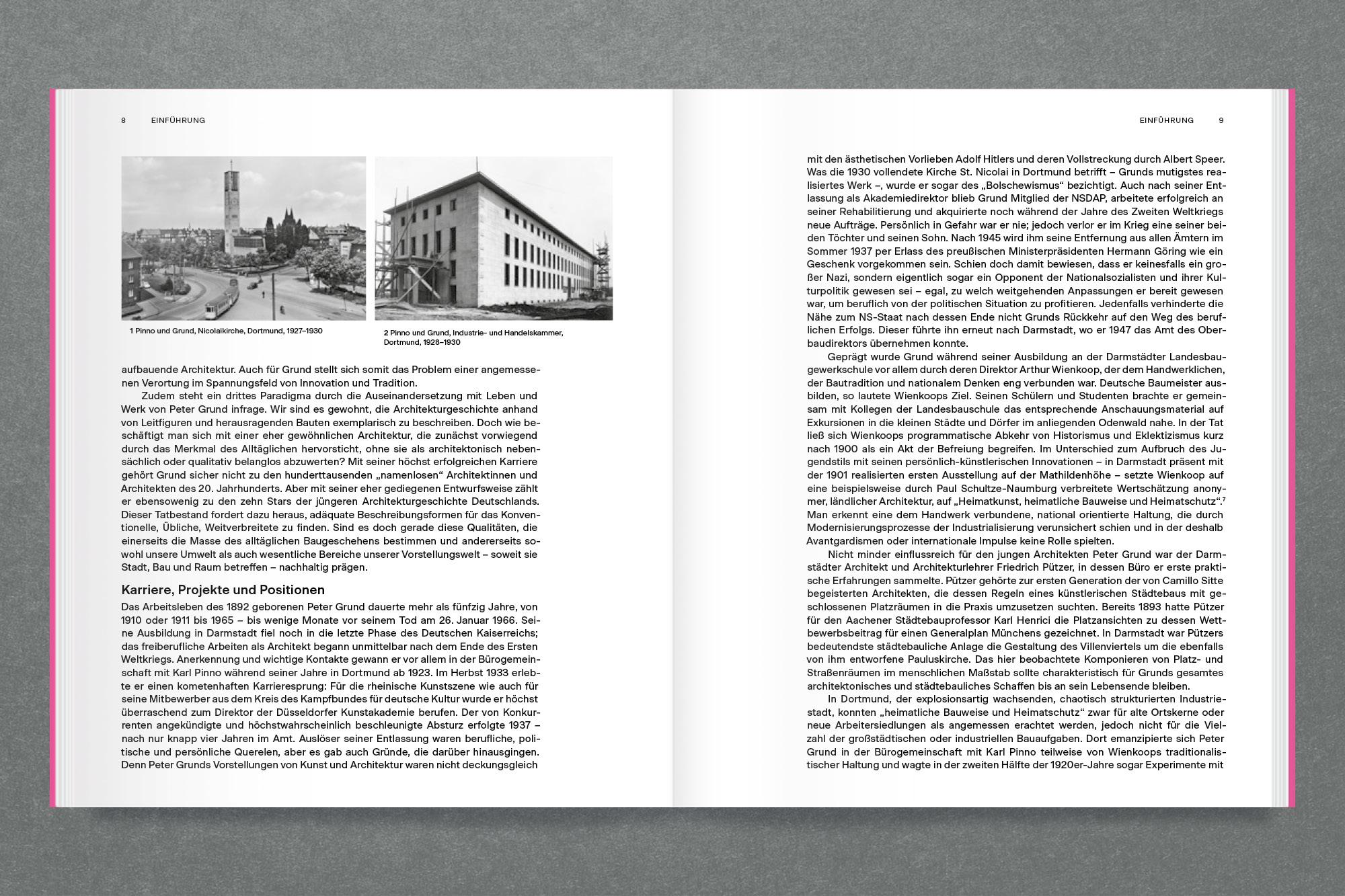 Beispielinhalt (Bild) Der Architekt Peter Grund und die Tradition in der Moderne