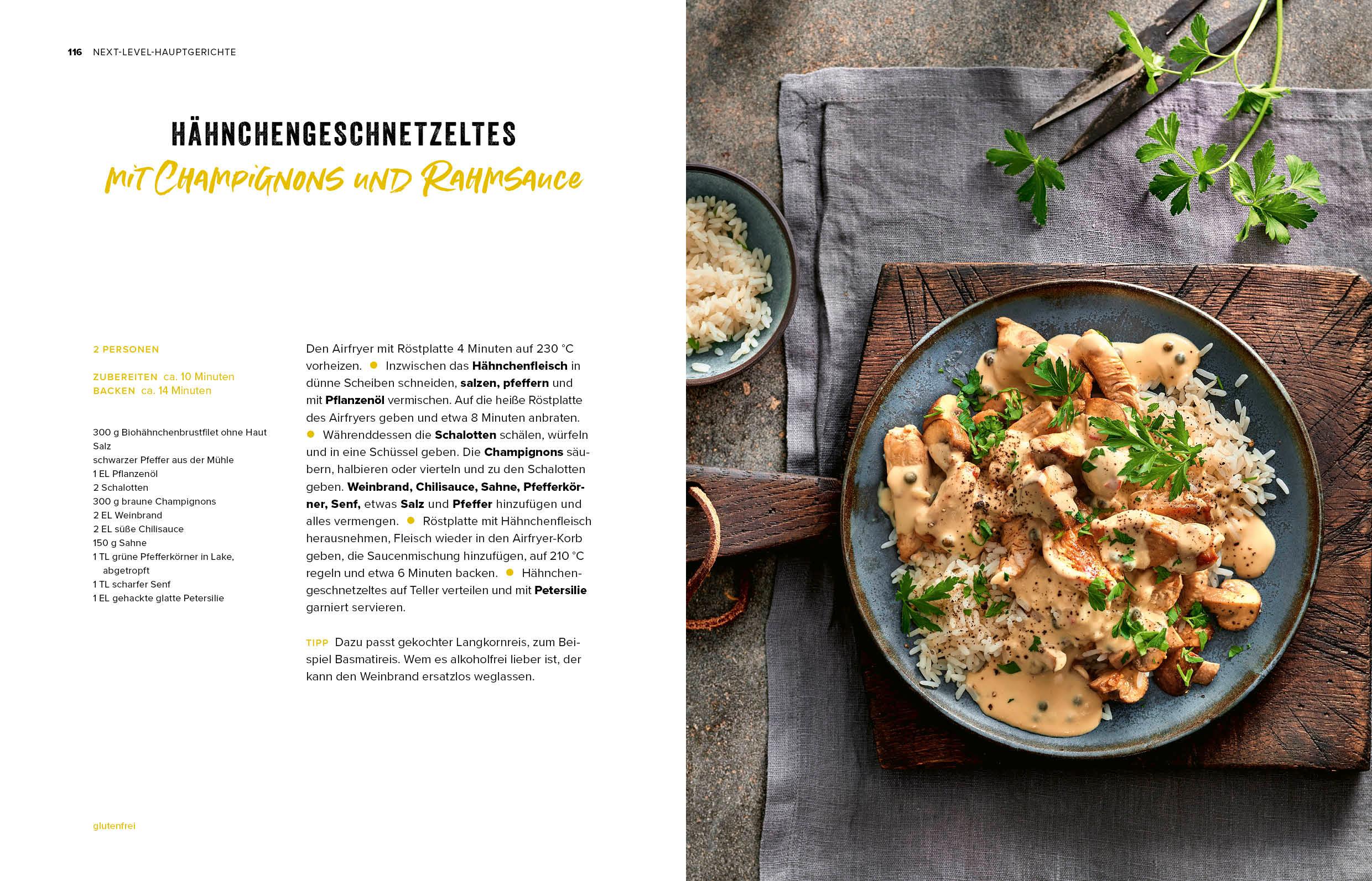 Beispielinhalt (Bild) Airfryer-Blitzrezepte