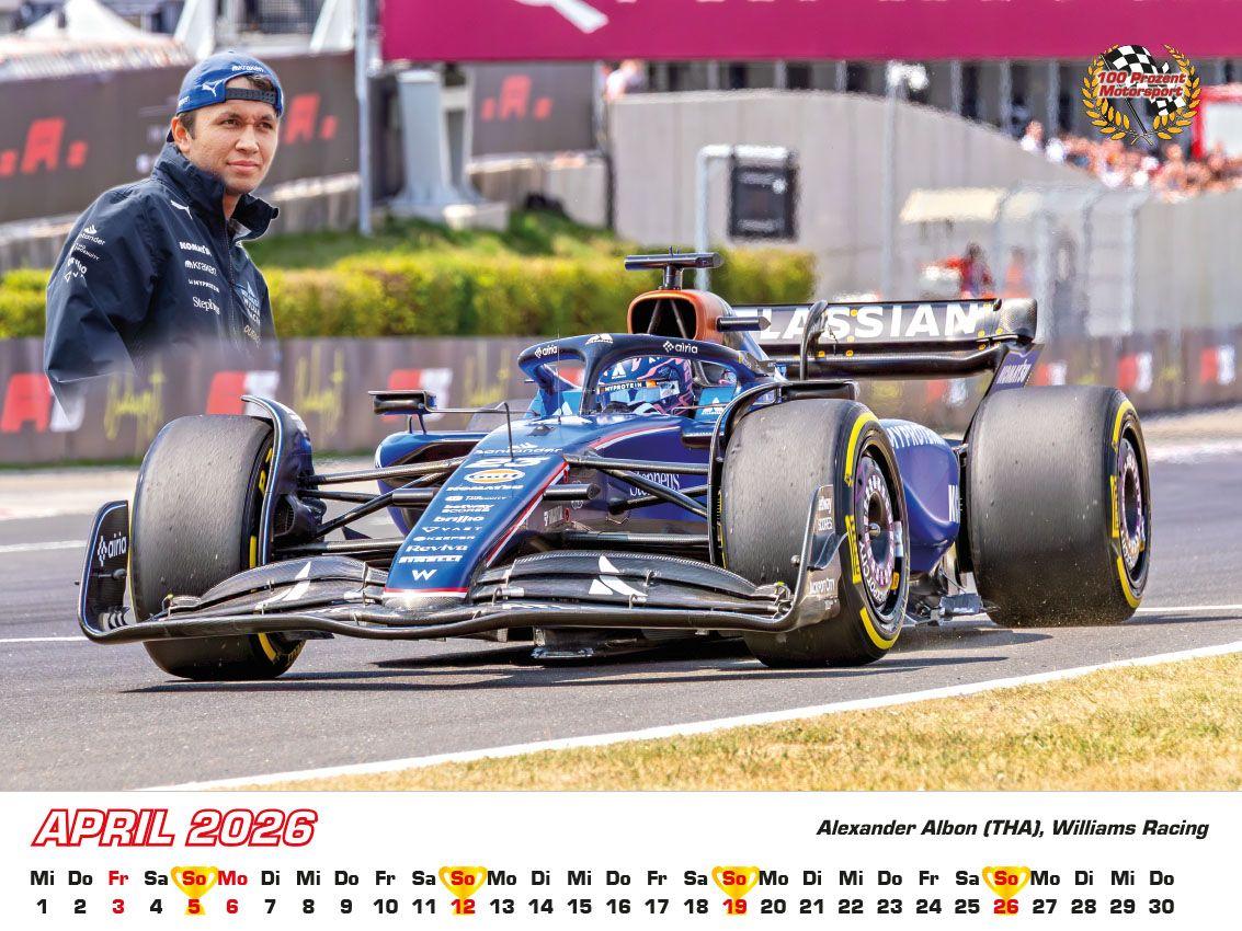 Beispielinhalt (Bild) Formel 1 World Championship Kalender 2026