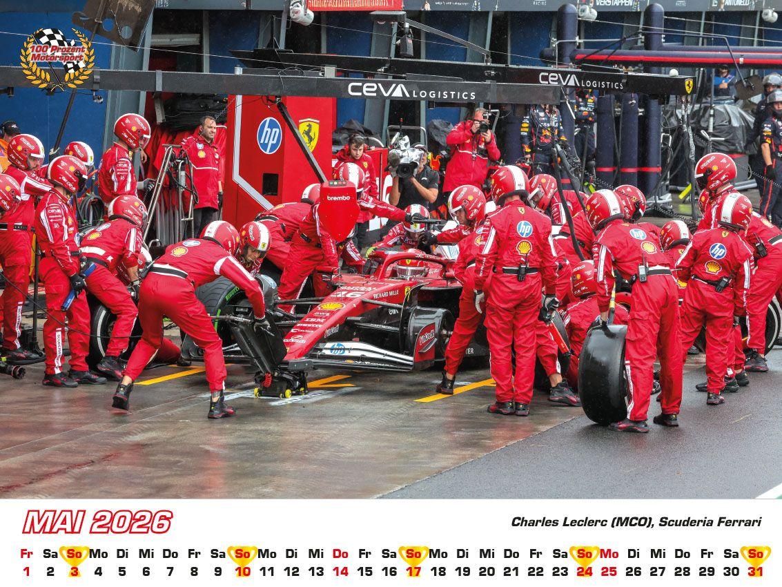 Beispielinhalt (Bild) Formel 1 World Championship Kalender 2026