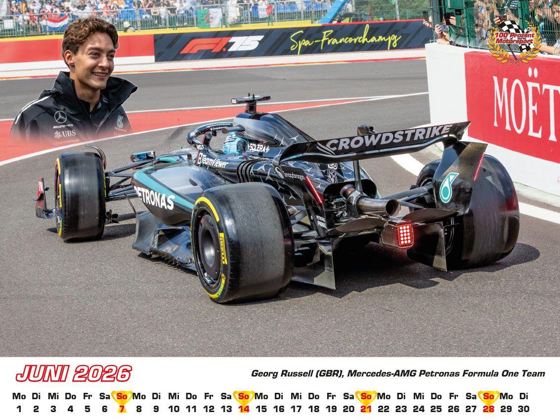 Beispielinhalt (Bild) Formel 1 World Championship Kalender 2026