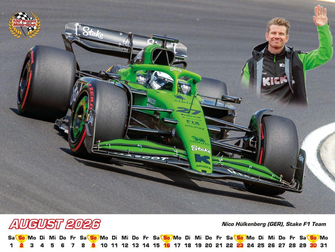 Beispielinhalt (Bild) Formel 1 World Championship Kalender 2026