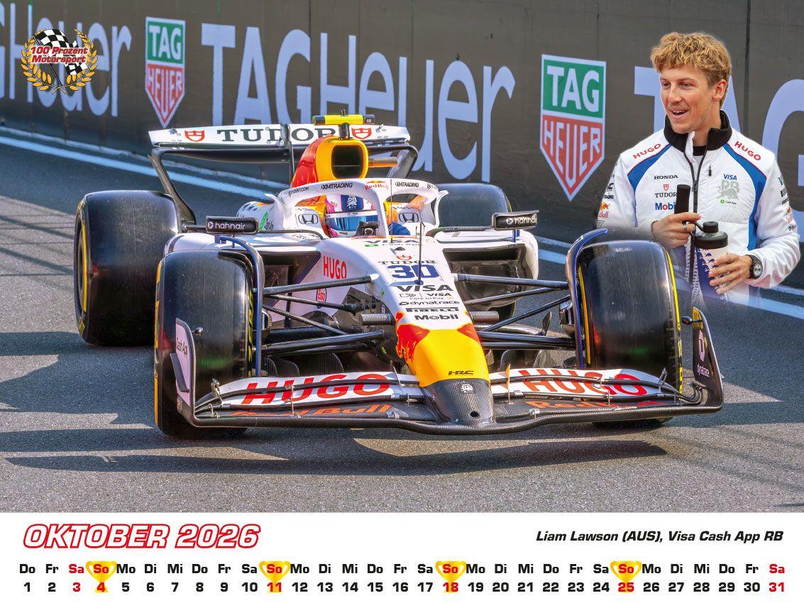 Beispielinhalt (Bild) Formel 1 World Championship Kalender 2026