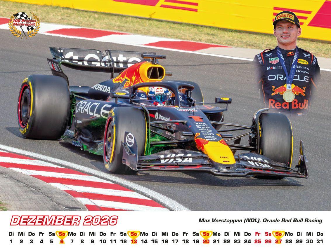 Beispielinhalt (Bild) Formel 1 World Championship Kalender 2026